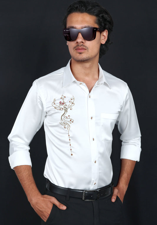 Phoenix Luxury Hand Embroidered Shirt