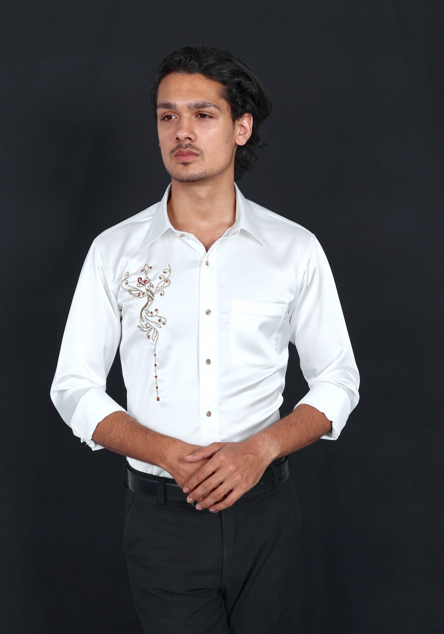 Phoenix Luxury Hand Embroidered Shirt