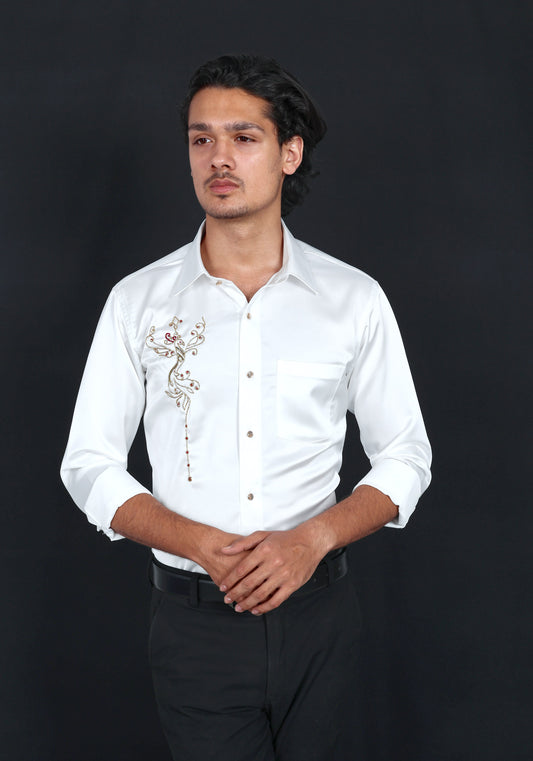 Phoenix Luxury Hand Embroidered Shirt