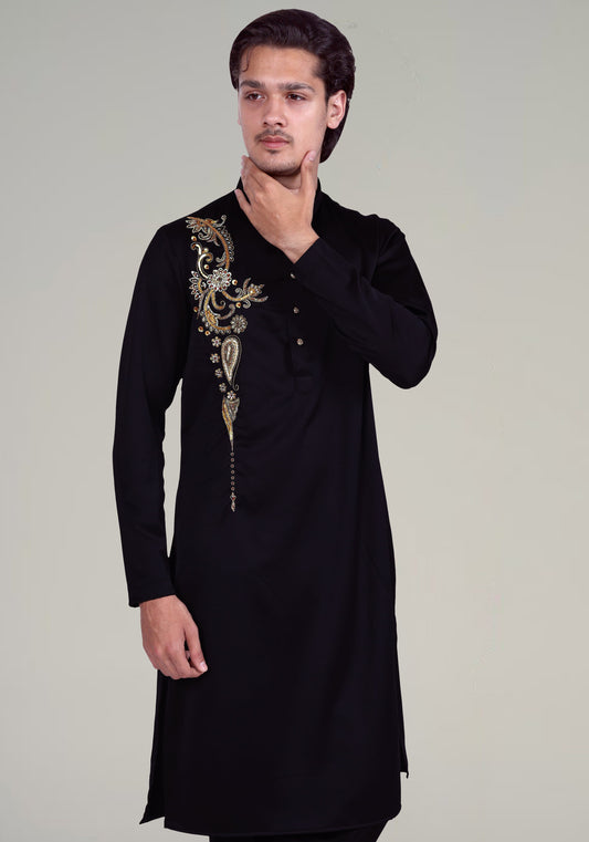 Arabian Pattern Hand Embroidered Kurta Set
