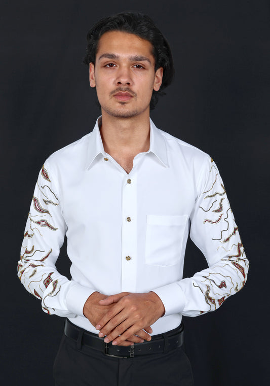 Camouflage Luxury Hand Embroidered Shirt