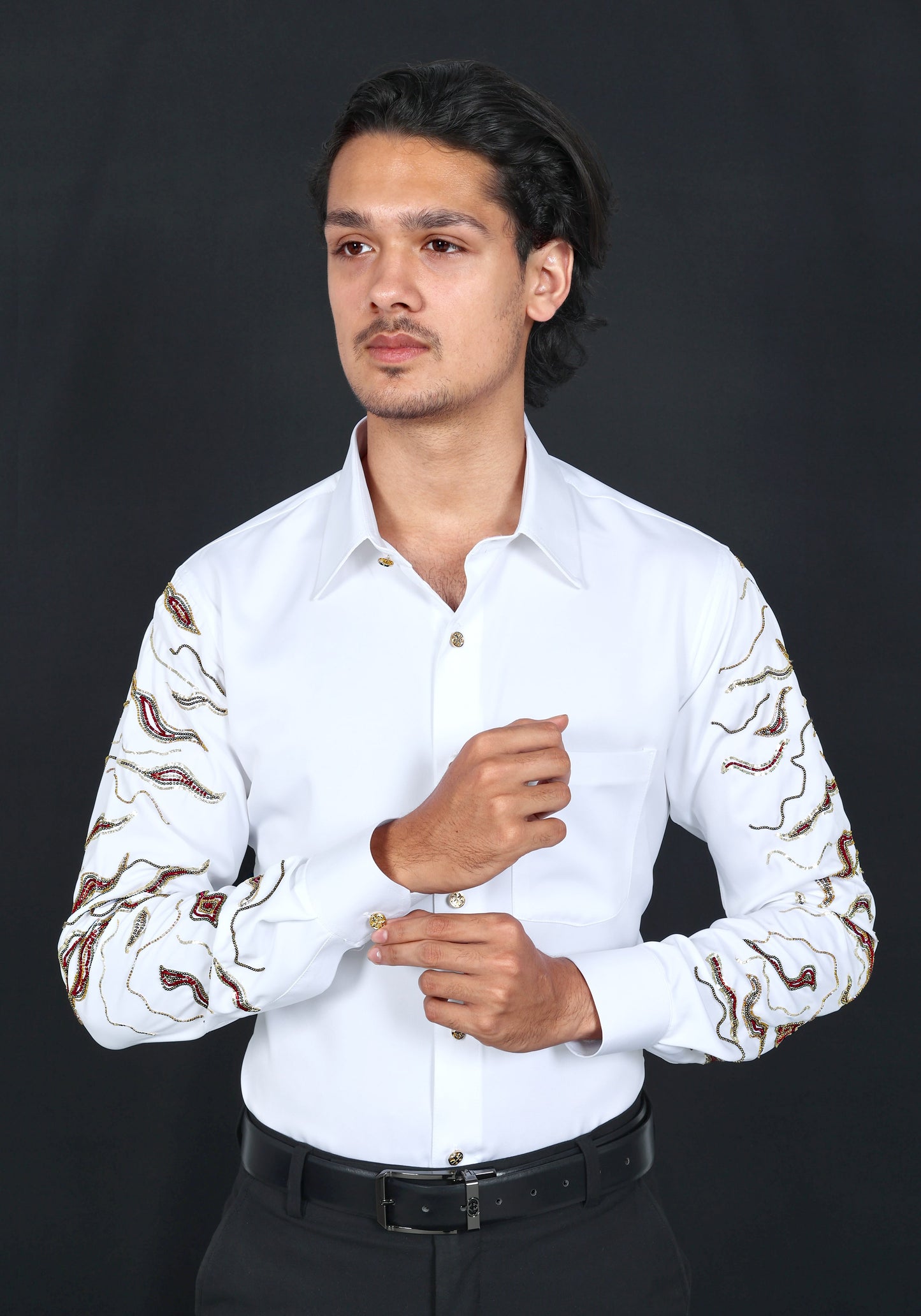 Camouflage Luxury Hand Embroidered Shirt