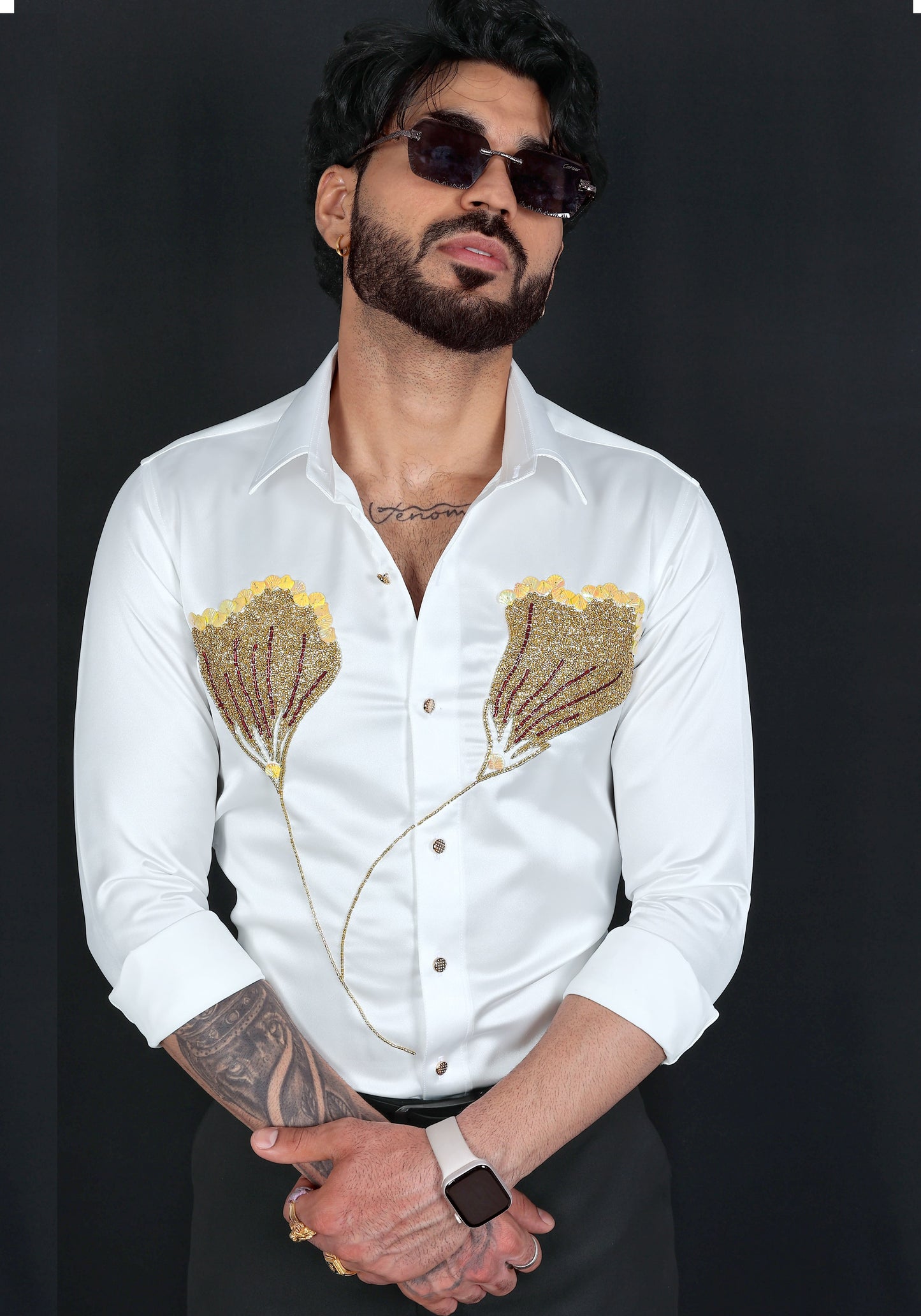 Cock's Crown Premium Hand Embroidered Shirt