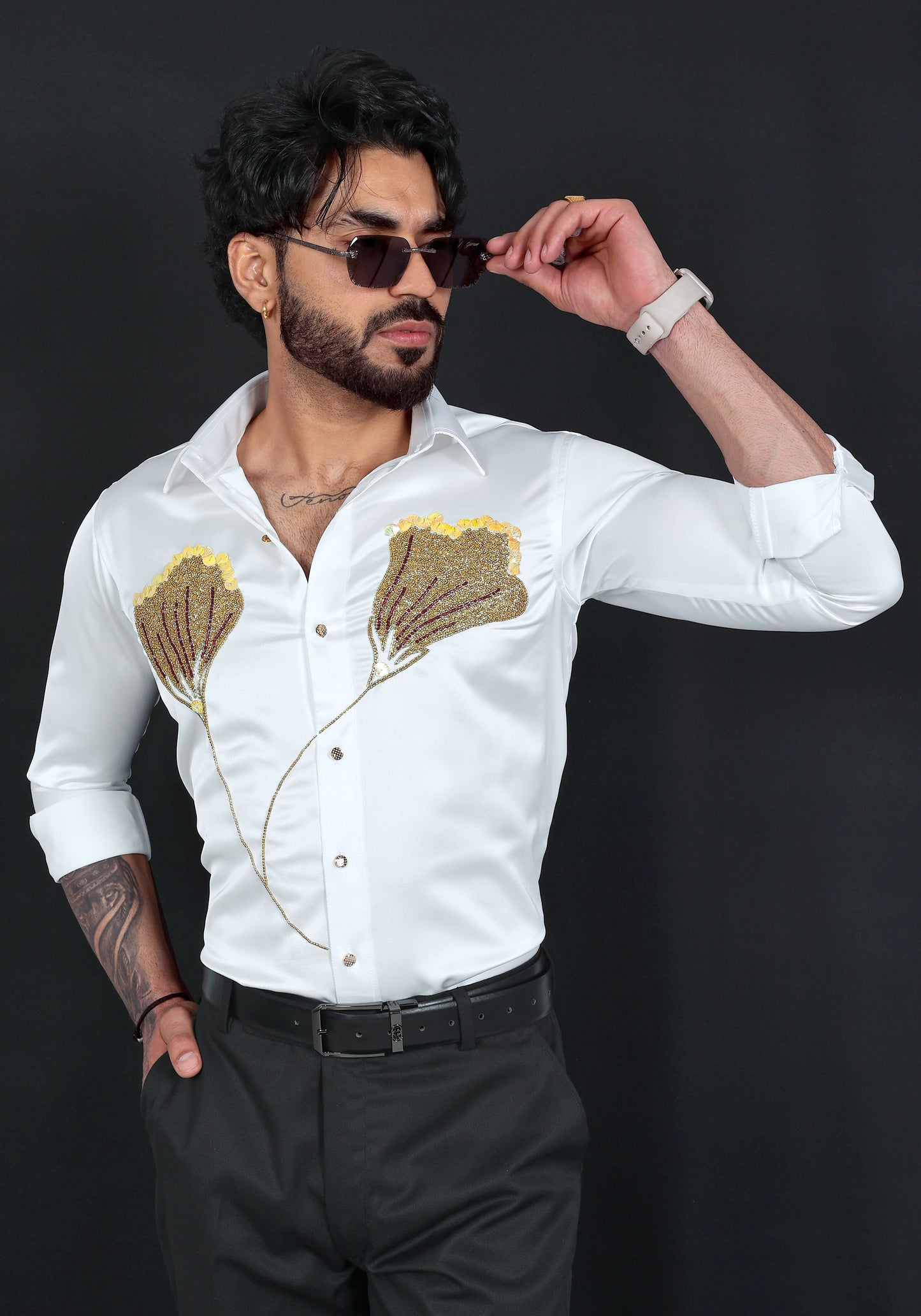 Cock's Crown Premium Hand Embroidered Shirt