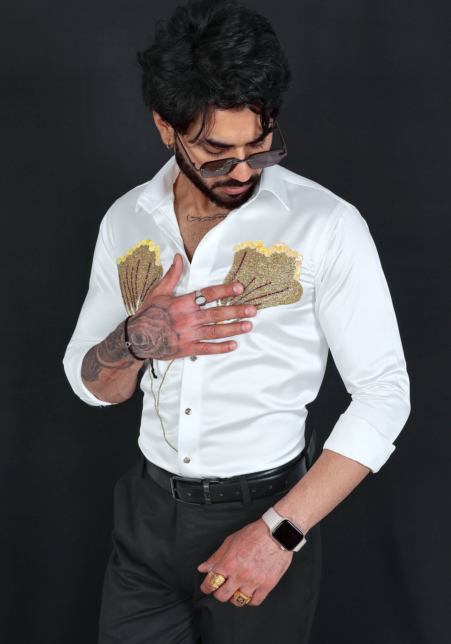 Cock's Crown Premium Hand Embroidered Shirt
