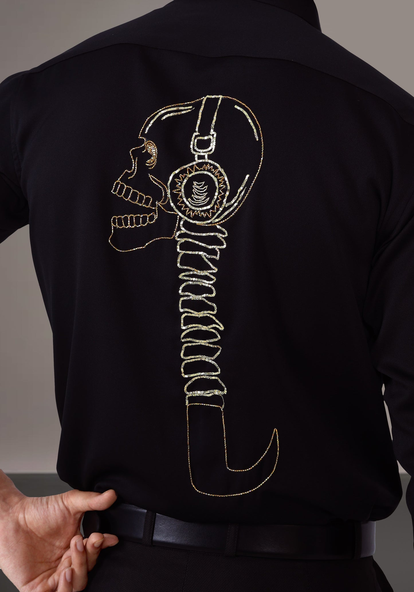 Dead Music Luxury Hand Embroidered Shirt