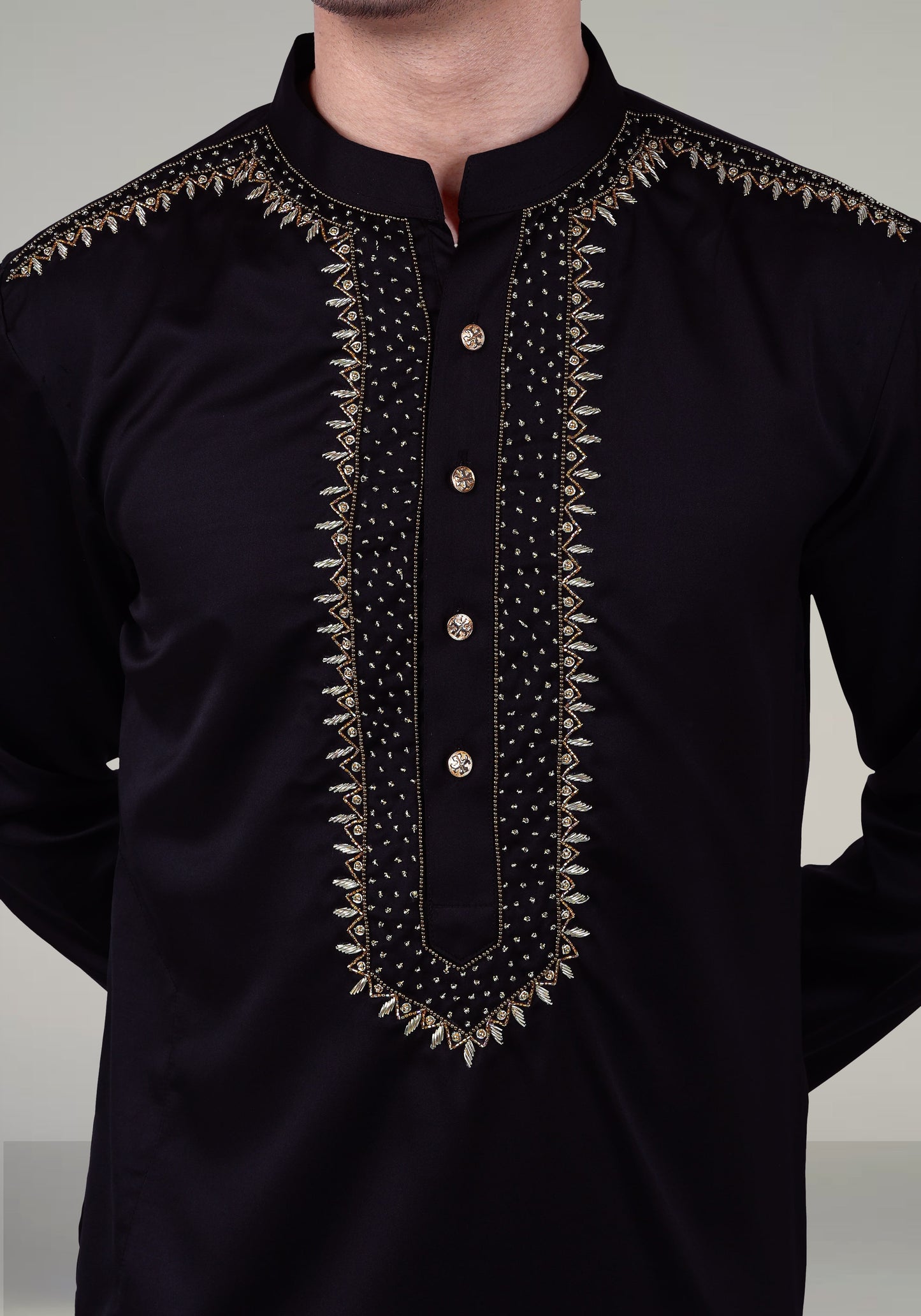 Dots Hand Embroidered Kurta Set