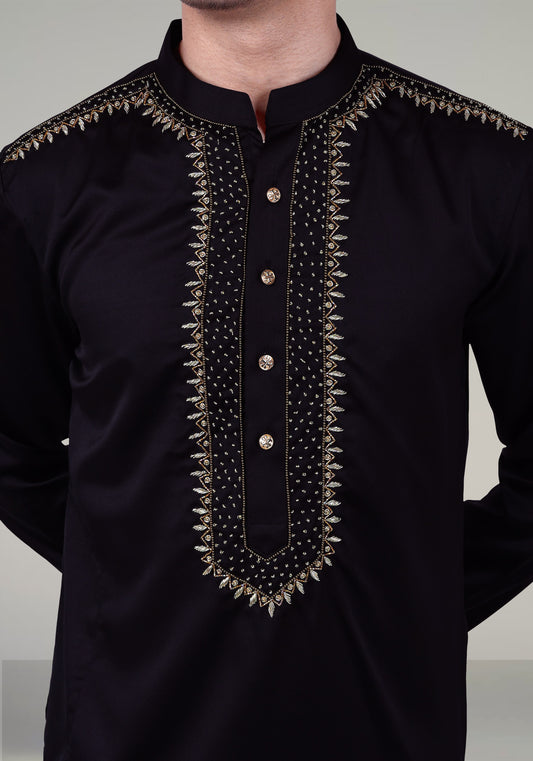 Dots Hand Embroidered Kurta Set