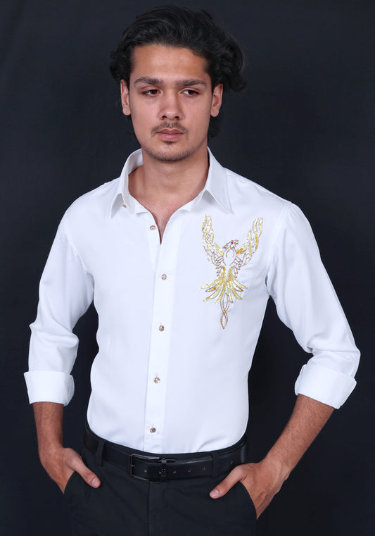 Eagle Luxury Hand Embroidered Shirt