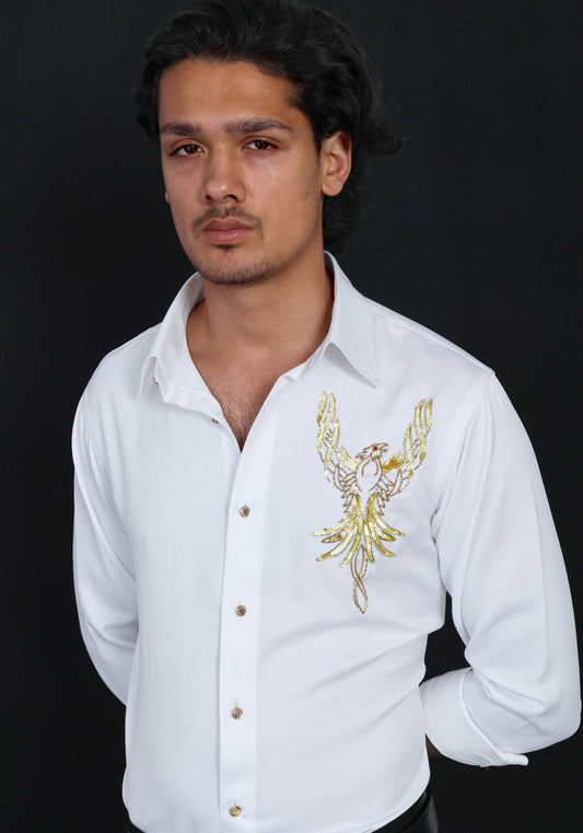 Eagle Luxury Hand Embroidered Shirt