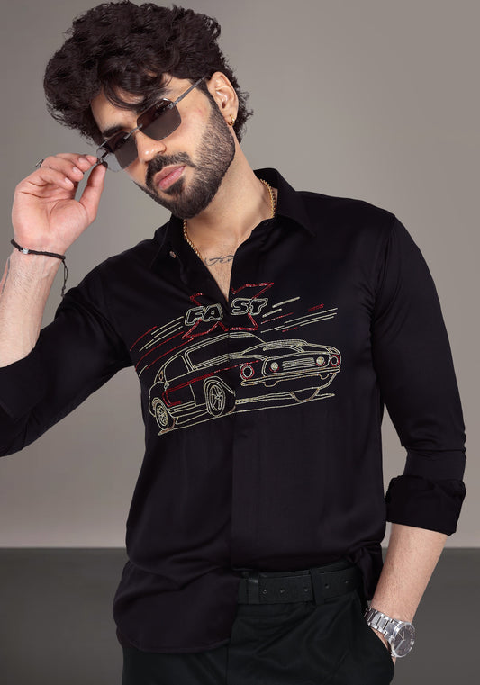 Fast X Luxury Hand Embroidered Shirt