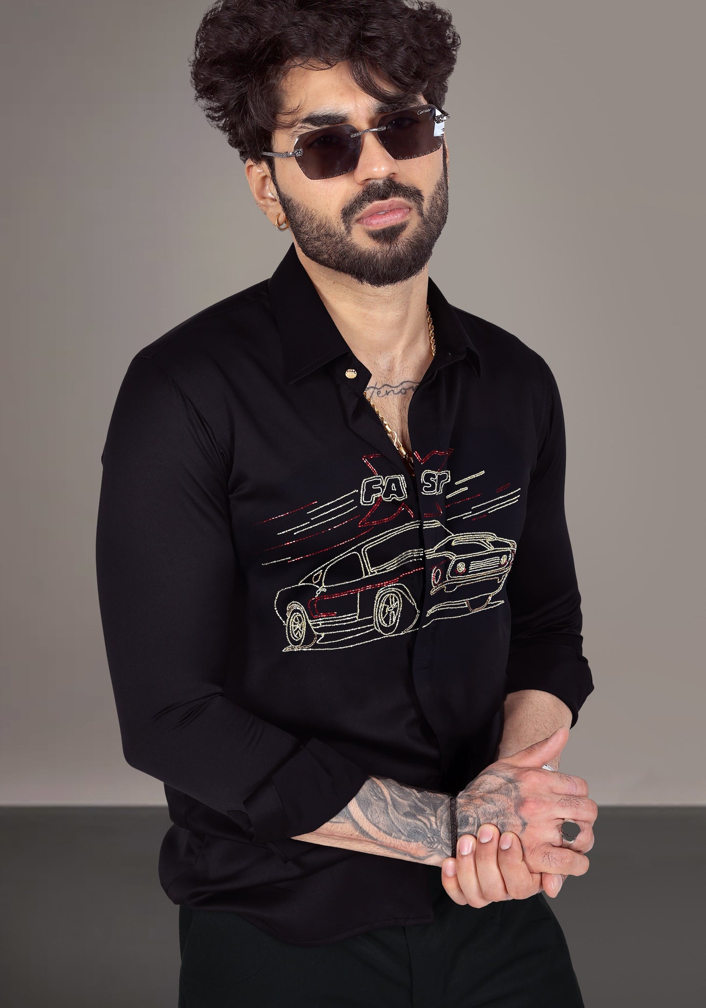 Fast X Luxury Hand Embroidered Shirt