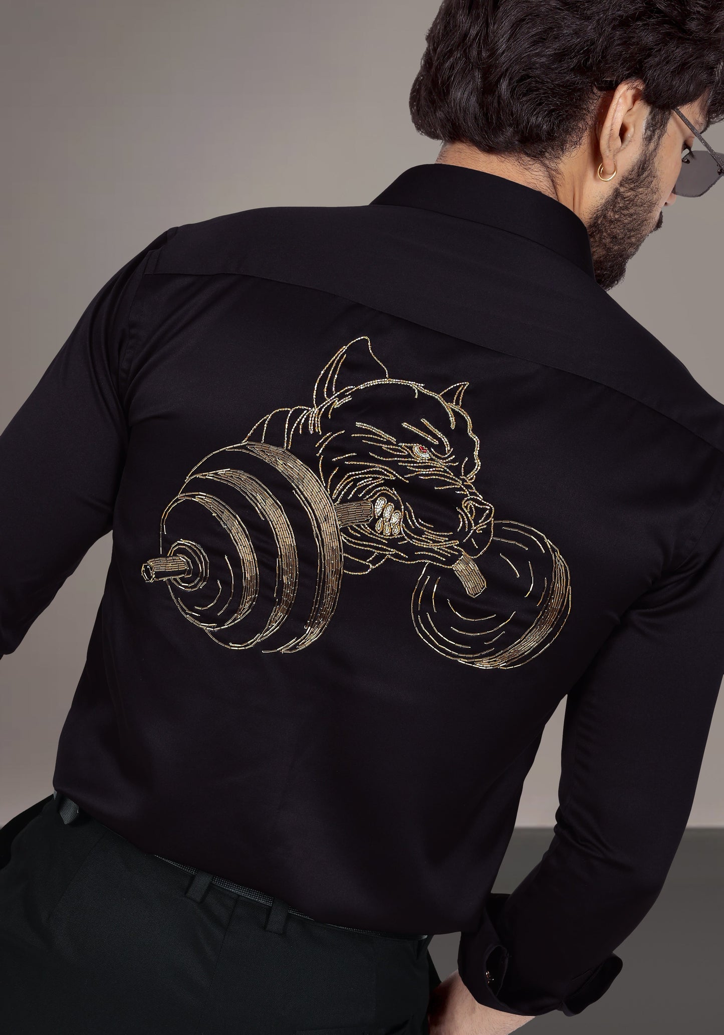 Fiery Luxury Hand Embroidered Shirt