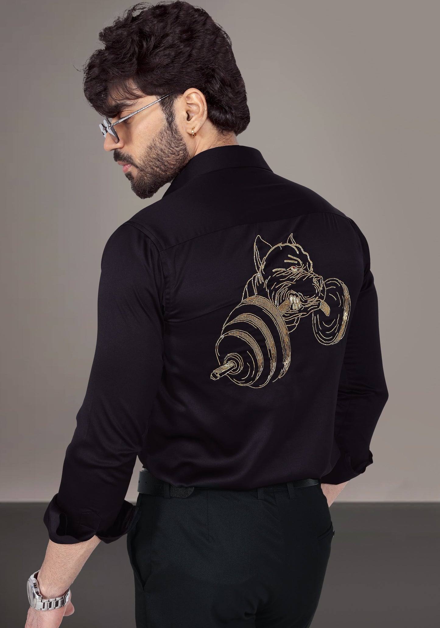 Fiery Luxury Hand Embroidered Shirt