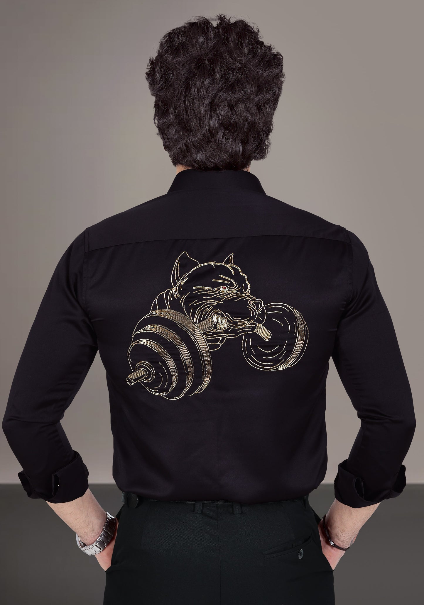 Fiery Luxury Hand Embroidered Shirt