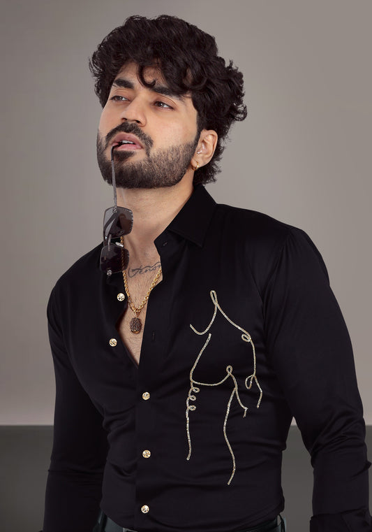 Fit Frenzy Luxury Hand Embroidered Shirt