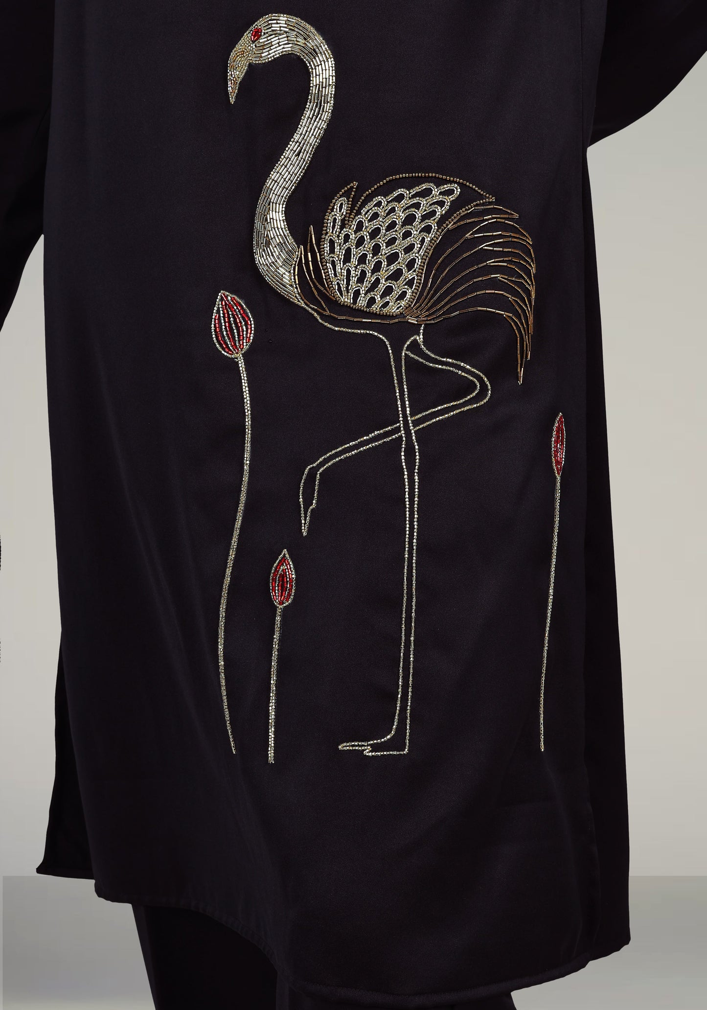 Flamingo Hand Embroidered Kurta Set