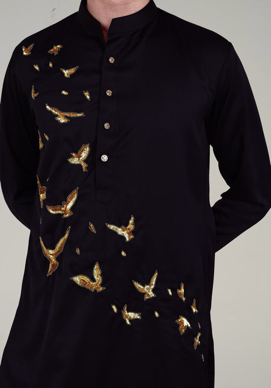 Fly High Hand Embroidered Kurta Set