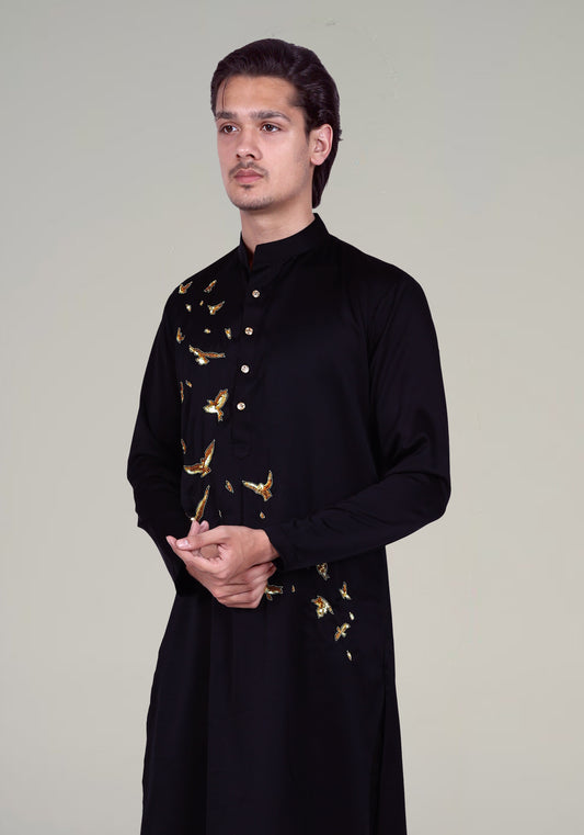 Fly High Hand Embroidered Kurta Set