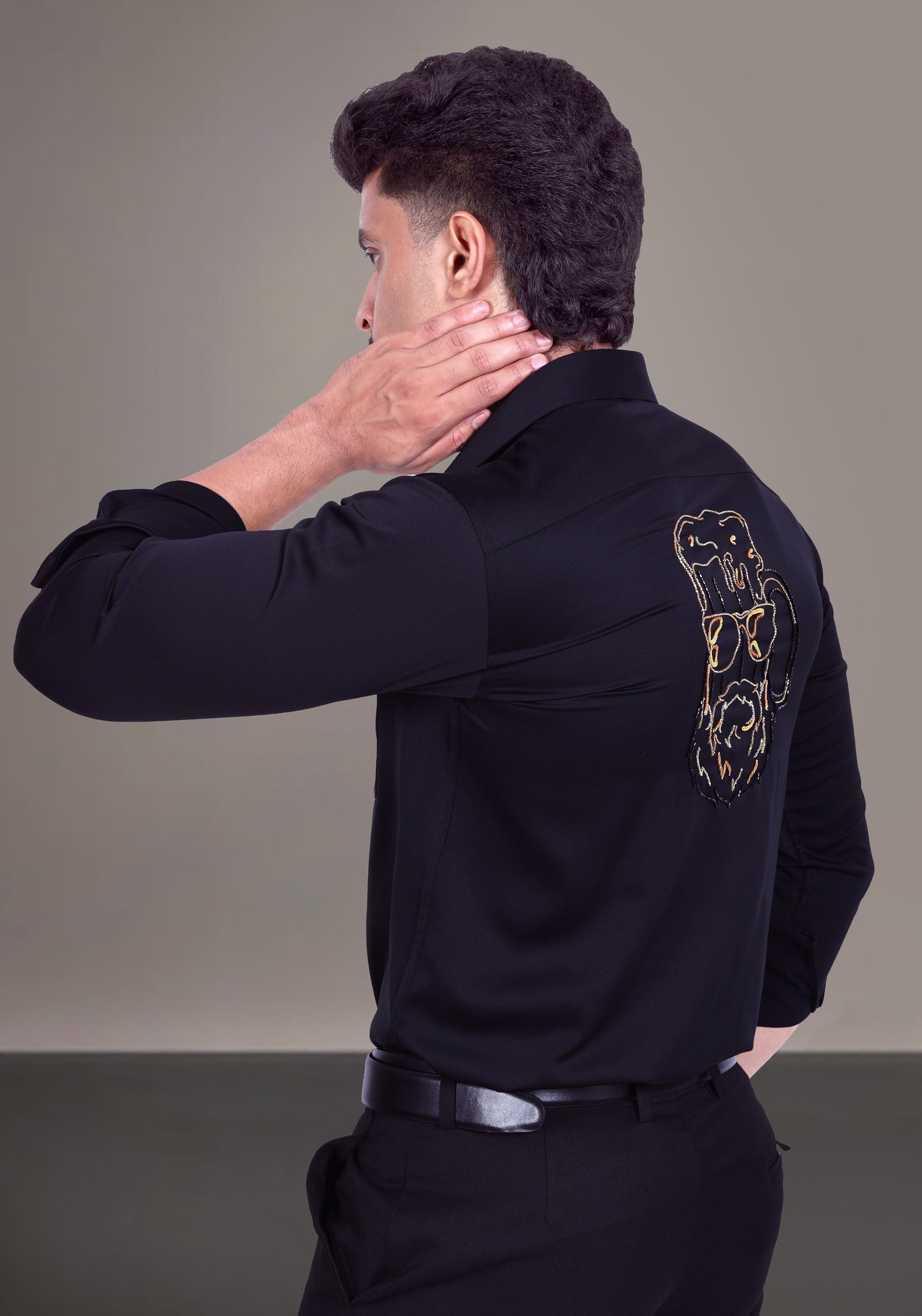 Foamy Beer Luxury Hand Embroidered Shirt