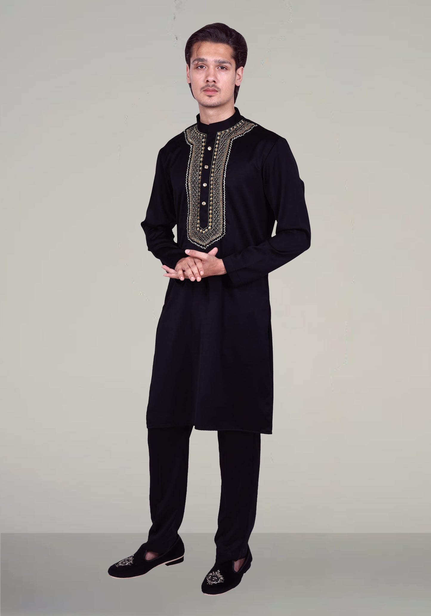 Intricate Diamonds Hand Embroidered Kurta Set