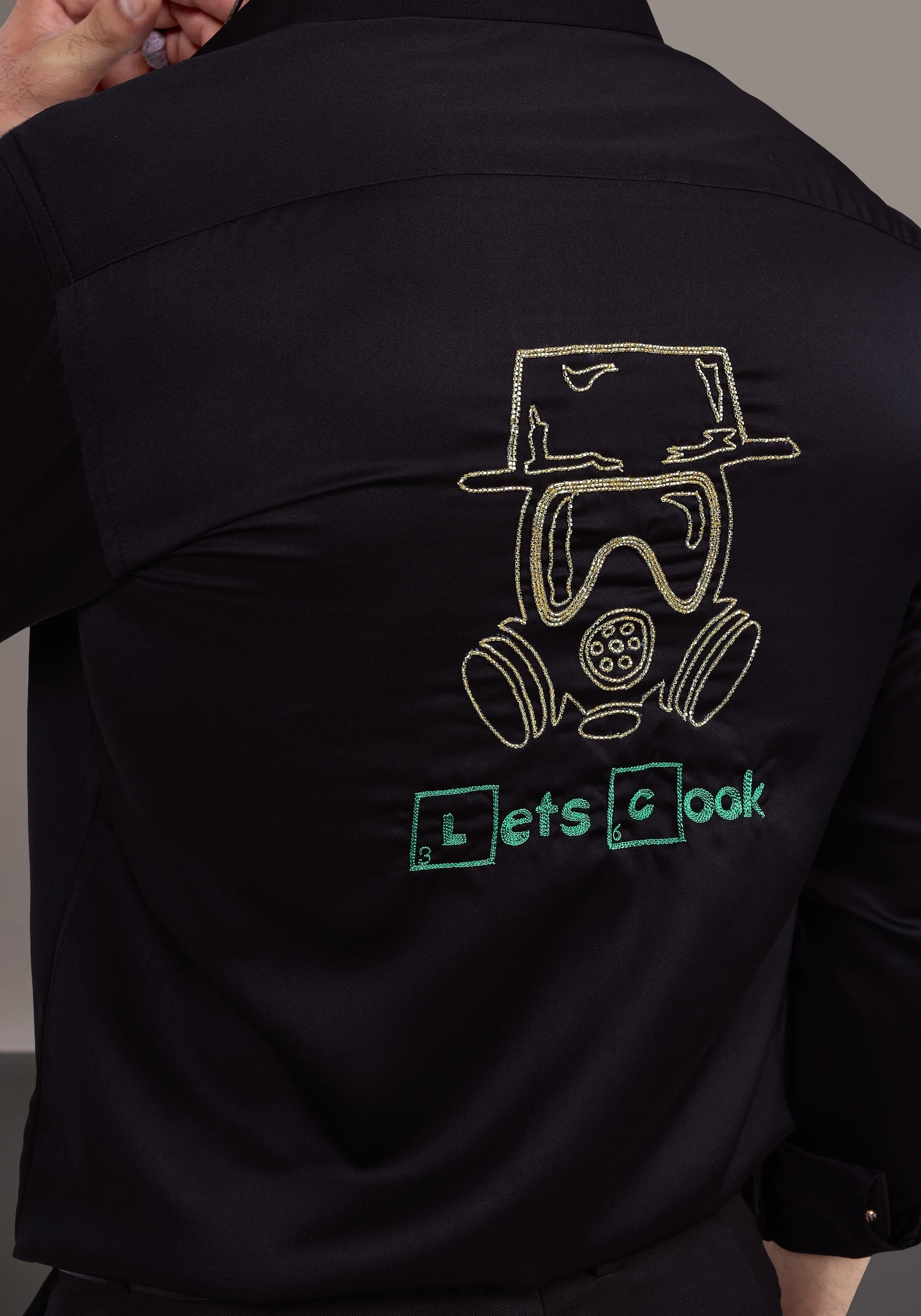 Lets Cook Luxury Hand Embroidered Shirt