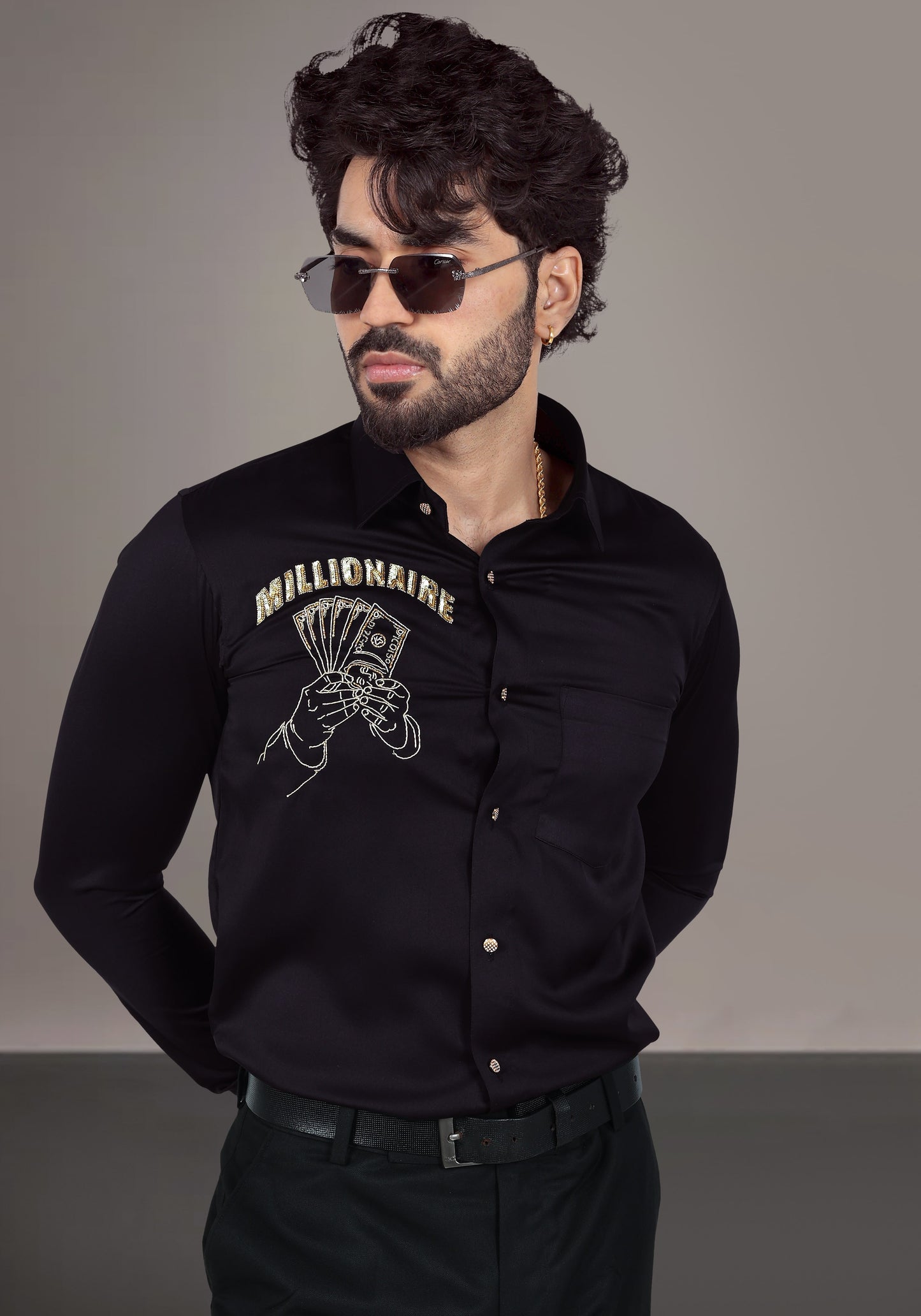 Millionaire Luxury Hand Embroidered Shirt