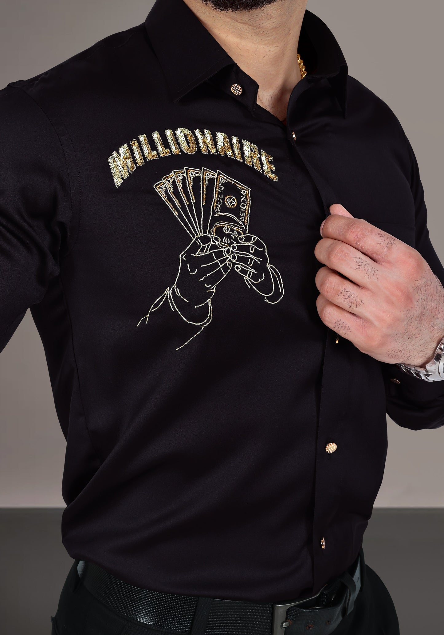 Millionaire Luxury Hand Embroidered Shirt