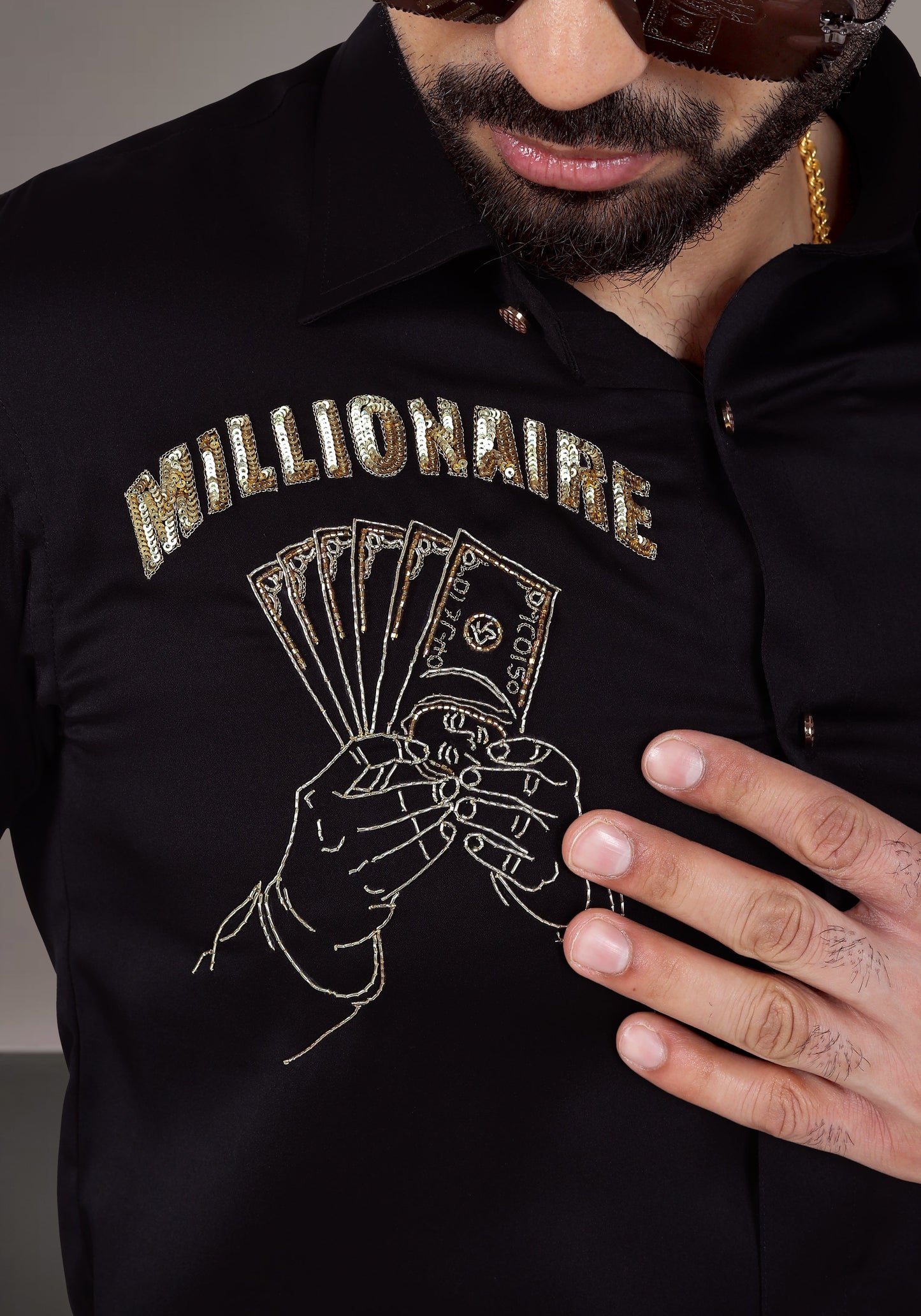 Millionaire Luxury Hand Embroidered Shirt