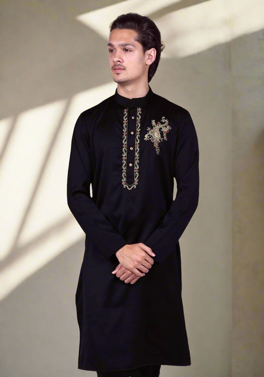 Paisley Hand Embroidered Kurta
