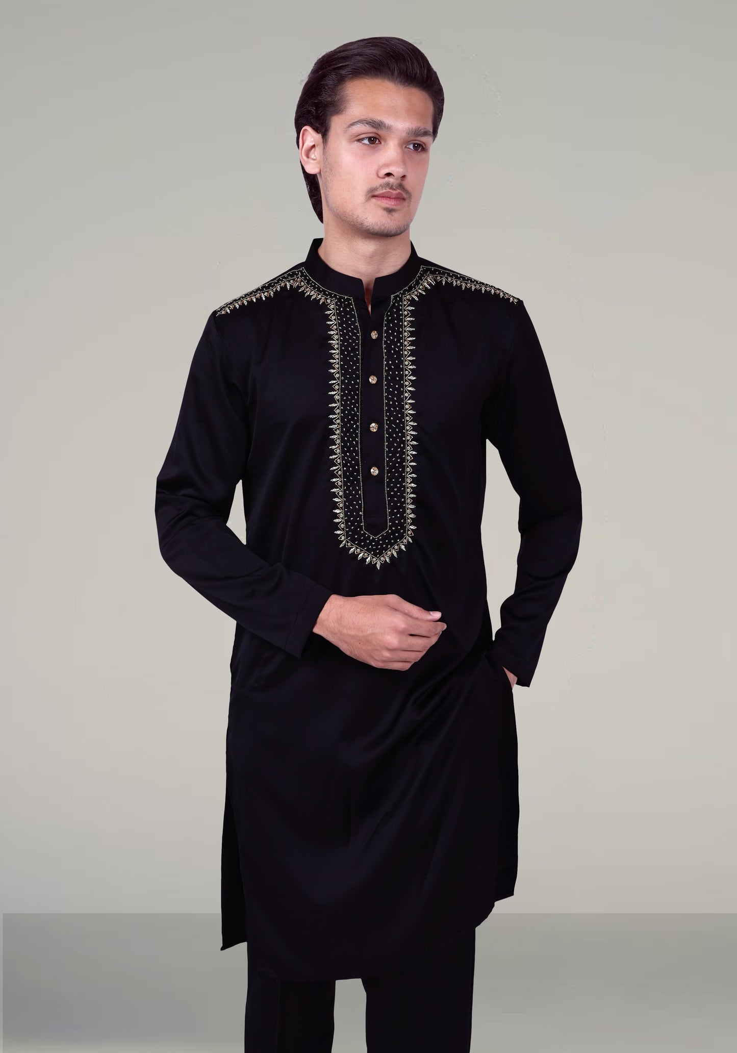 Dots Hand Embroidered Kurta Set