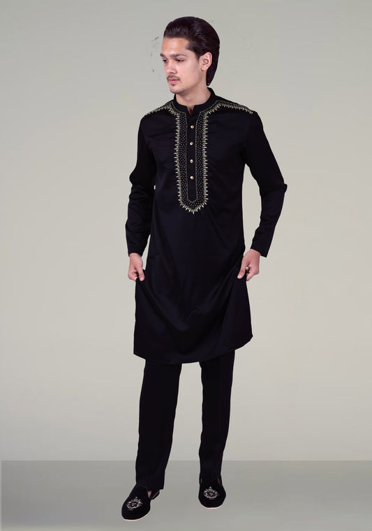 Dots Hand Embroidered Kurta Set