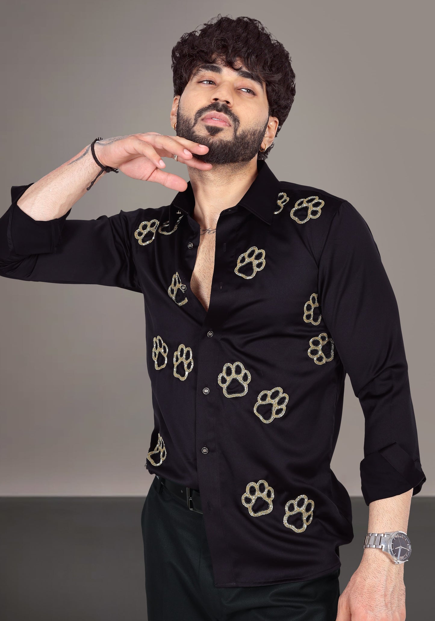 The Paws Luxury Hand Embroidered Shirt