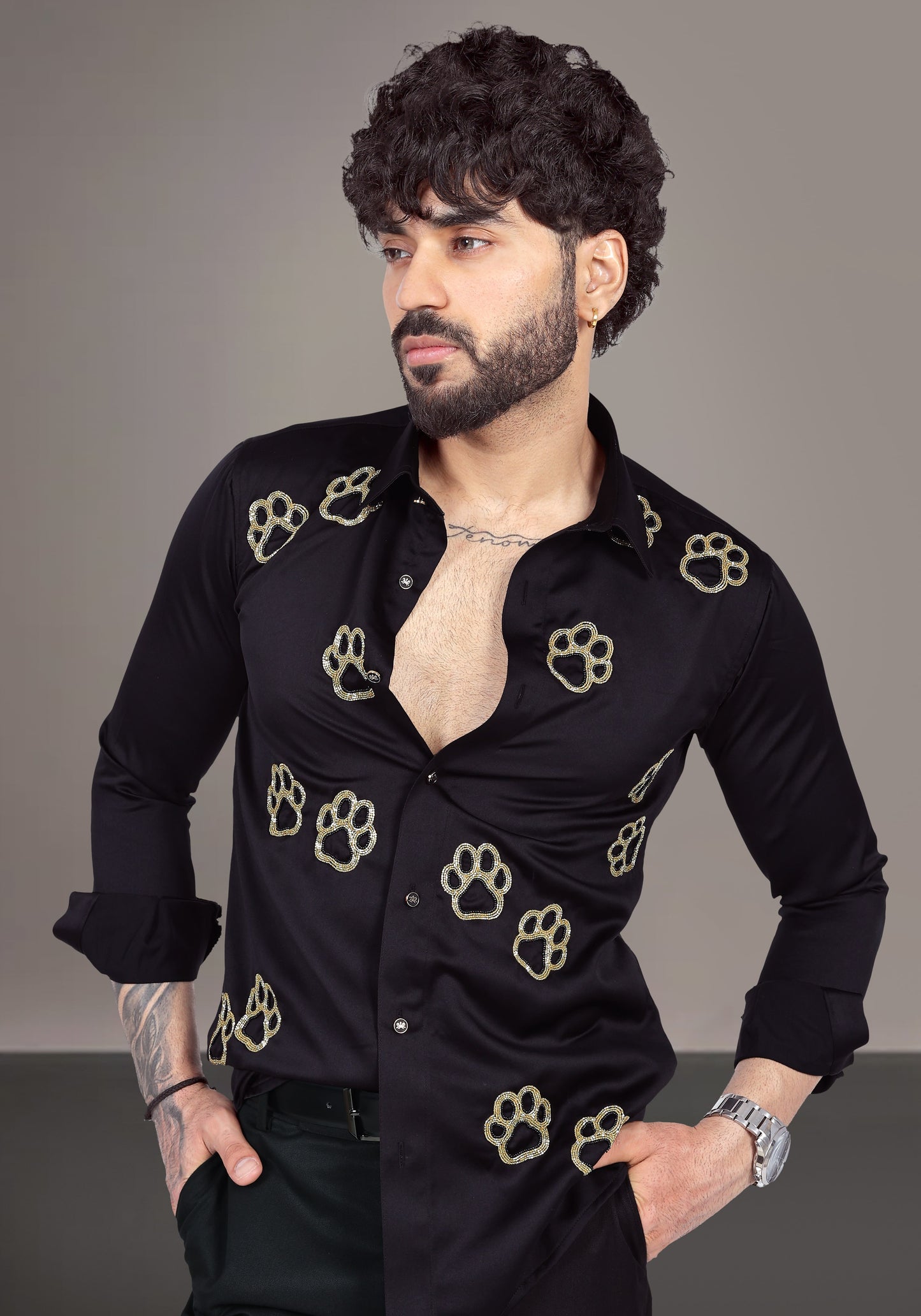The Paws Luxury Hand Embroidered Shirt