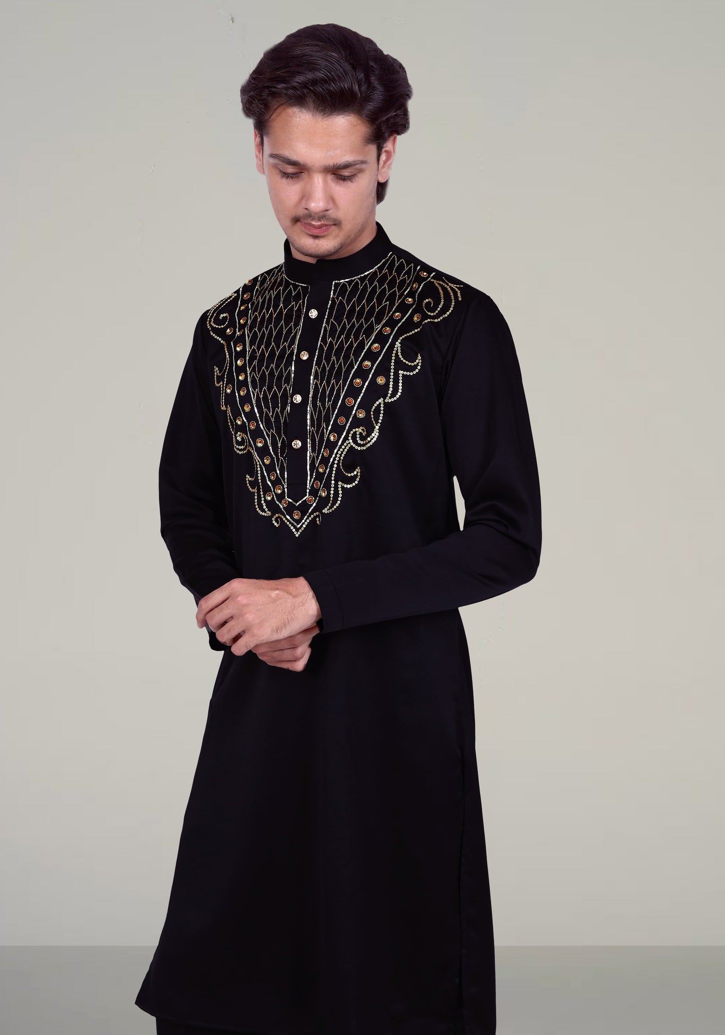 Petal Pattern Hand Embroidered Kurta Set