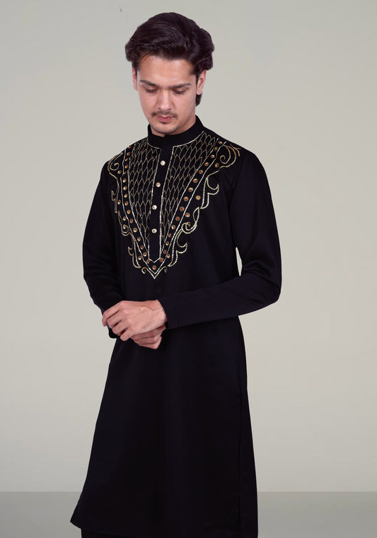 Petal Pattern Hand Embroidered Kurta Set