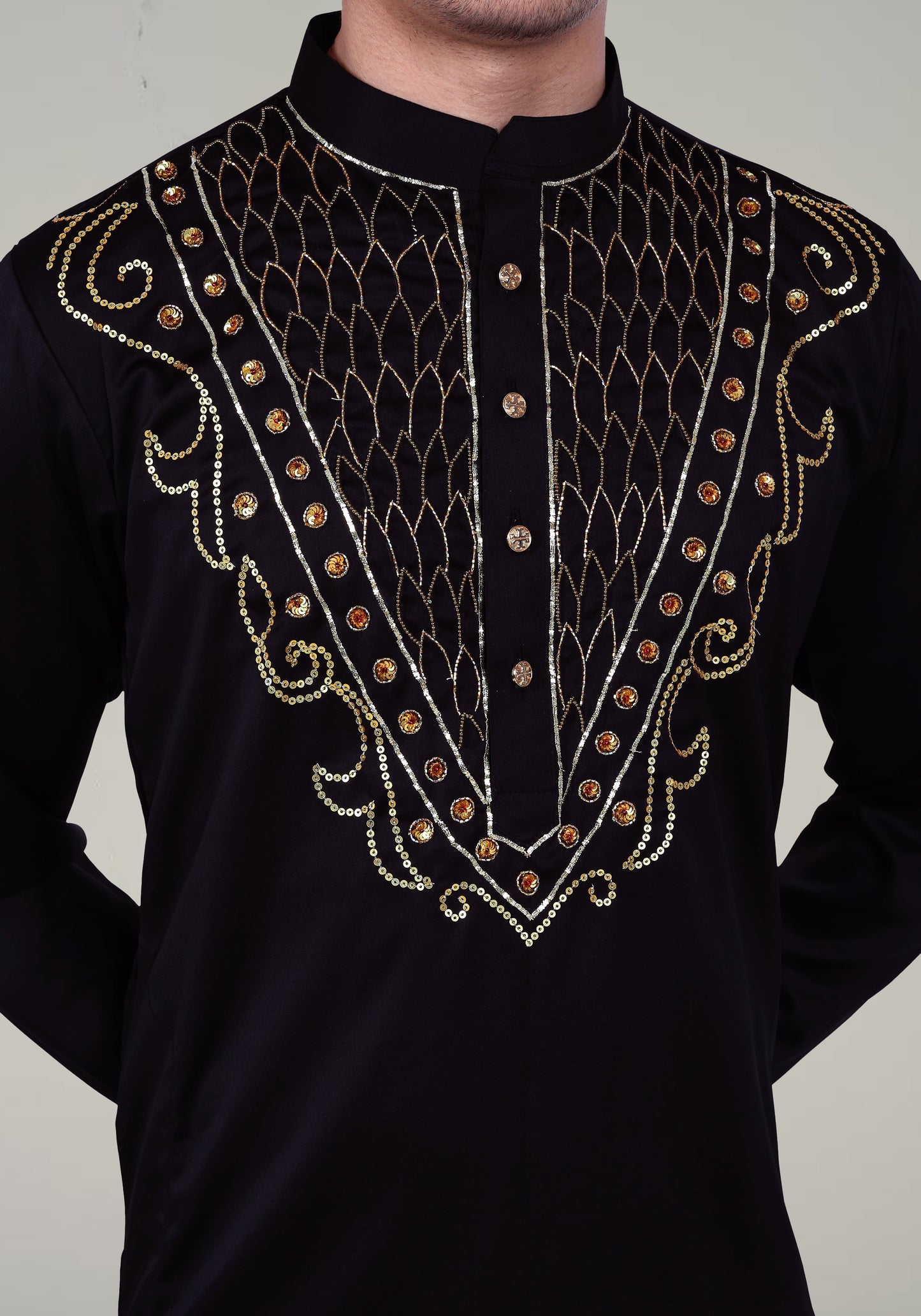 Petal Pattern Hand Embroidered Kurta Set