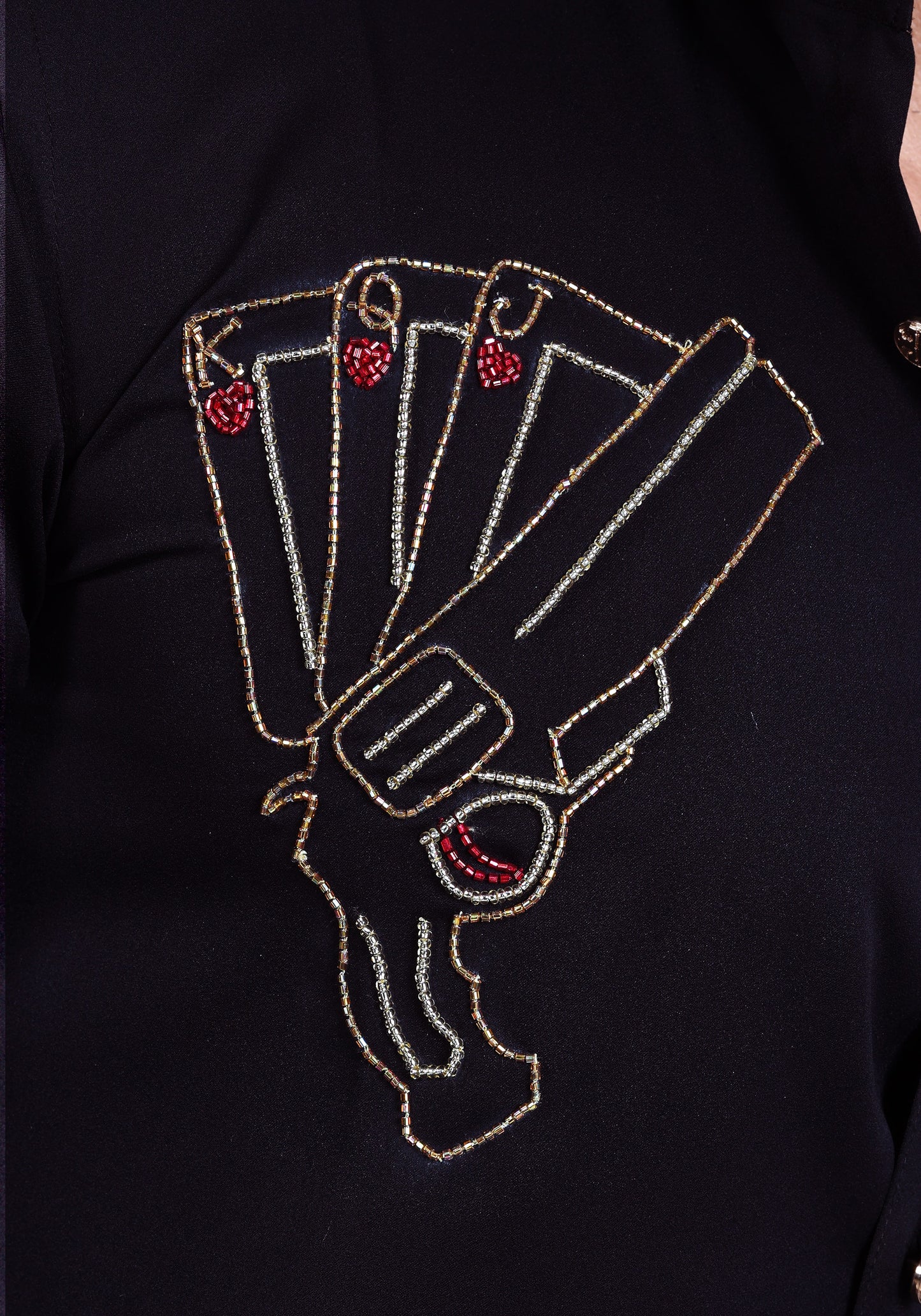 Pistol & Cards Luxury Hand Embroidered Shirt
