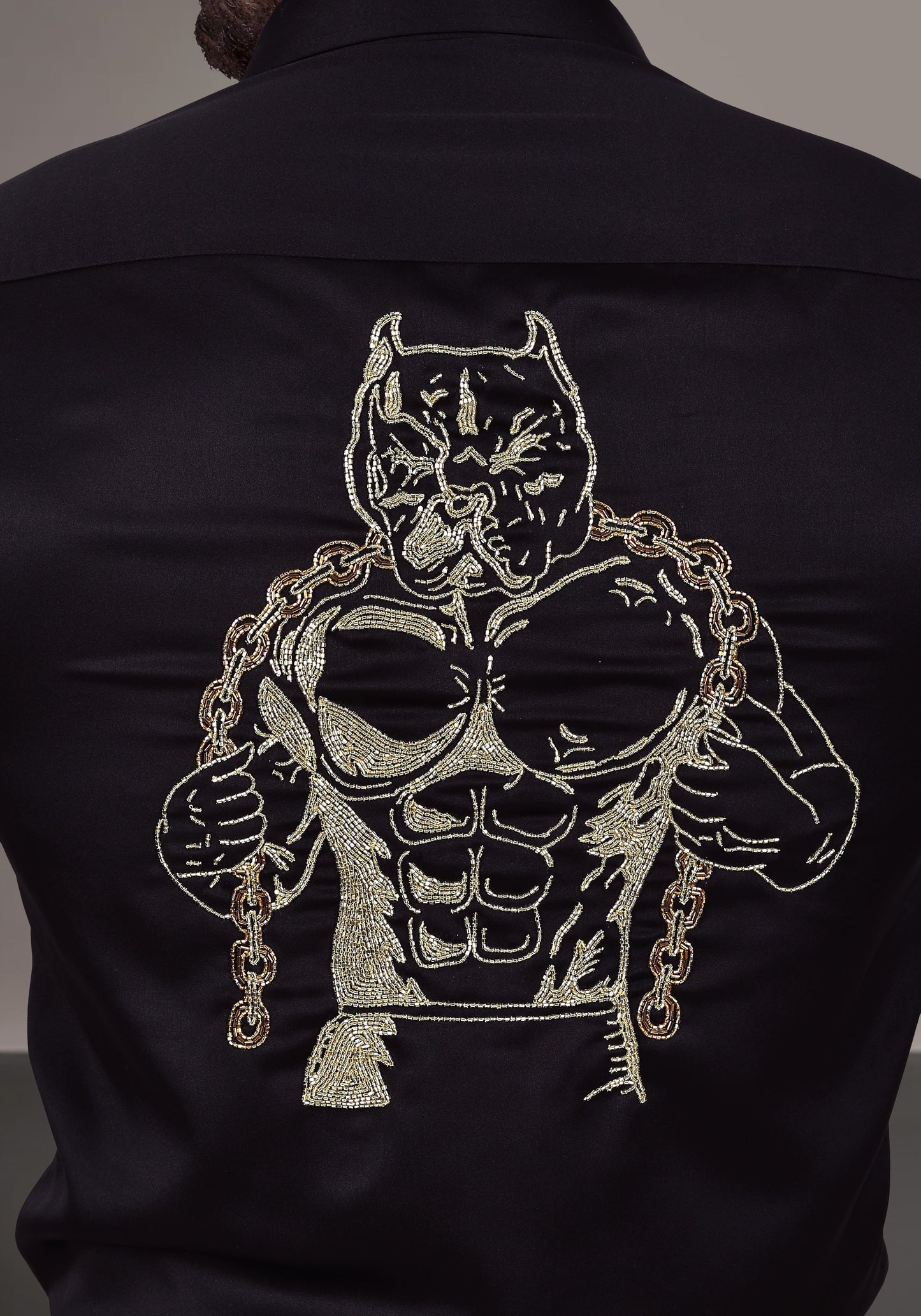 Pitbull Luxury Hand Embroidered Shirt