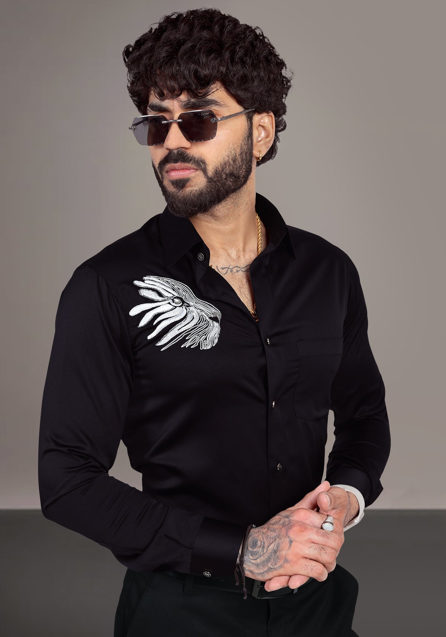Predator Luxury Hand Embroidered Shirt