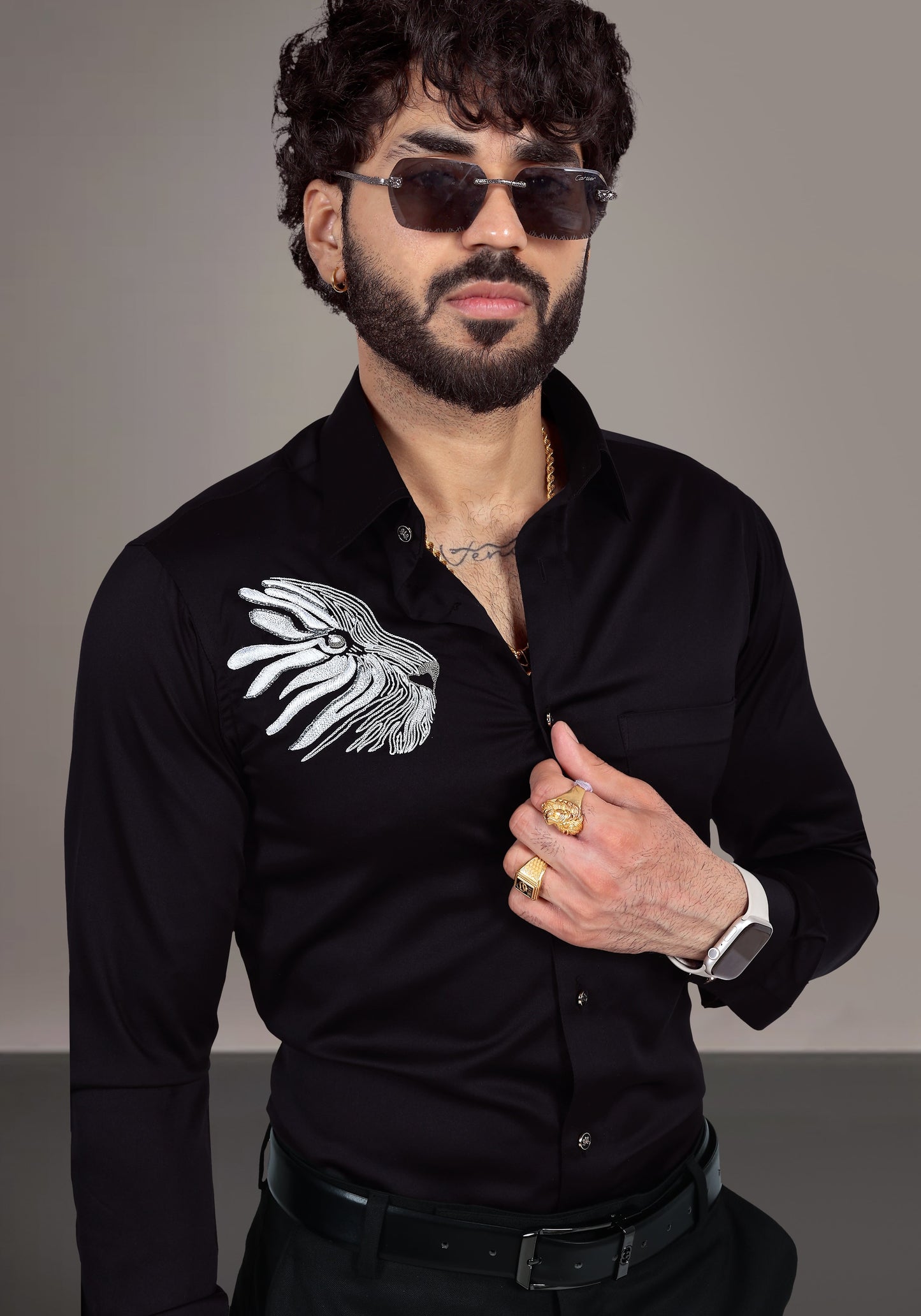 Predator Luxury Hand Embroidered Shirt