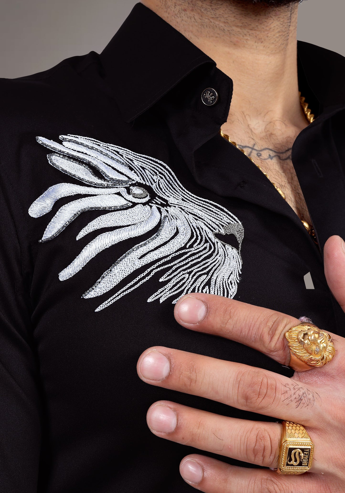 Predator Luxury Hand Embroidered Shirt