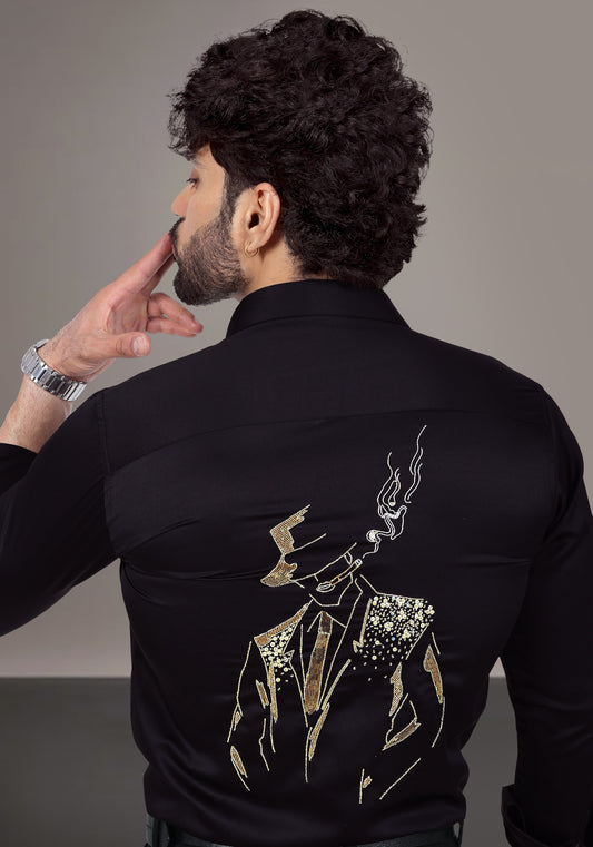 Savvy Smoker Luxury Hand Embroidered Shirt