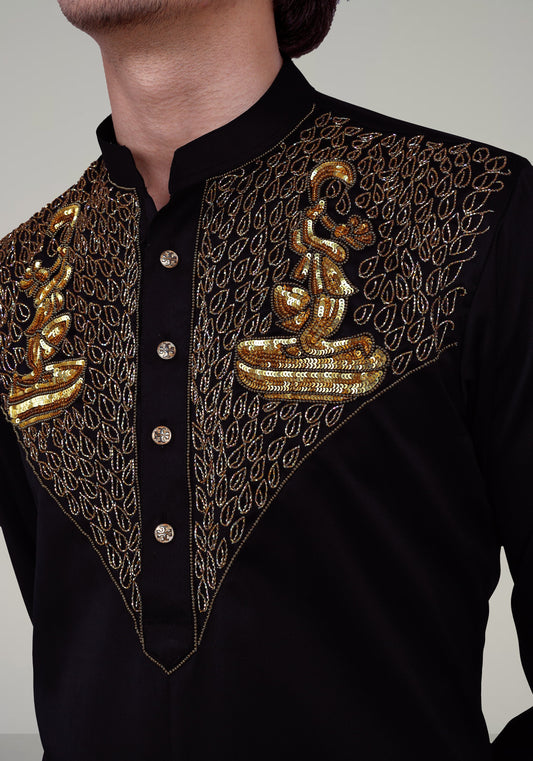 Traditional Hand Embroidered Kurta Set