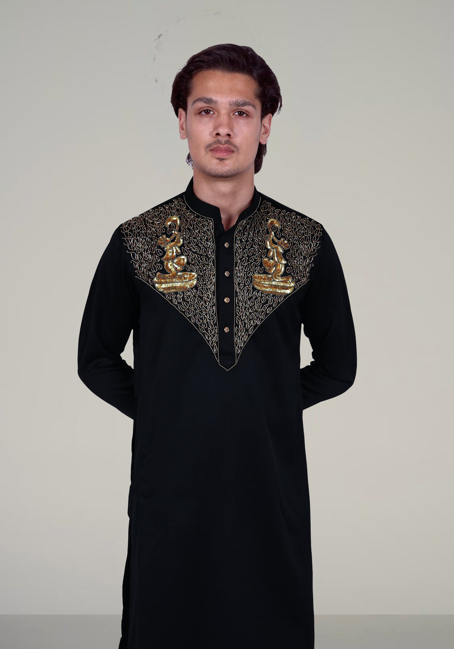Traditional Hand Embroidered Kurta Set