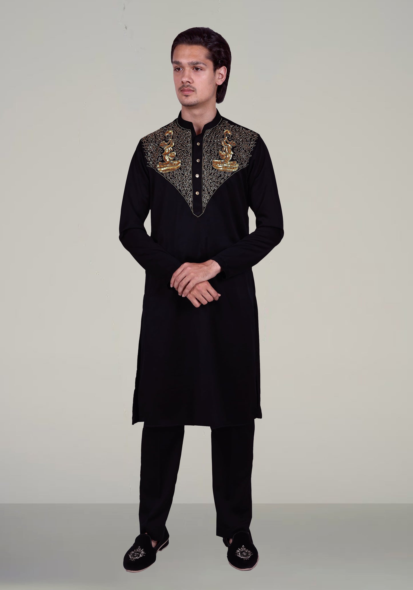 Traditional Hand Embroidered Kurta Set