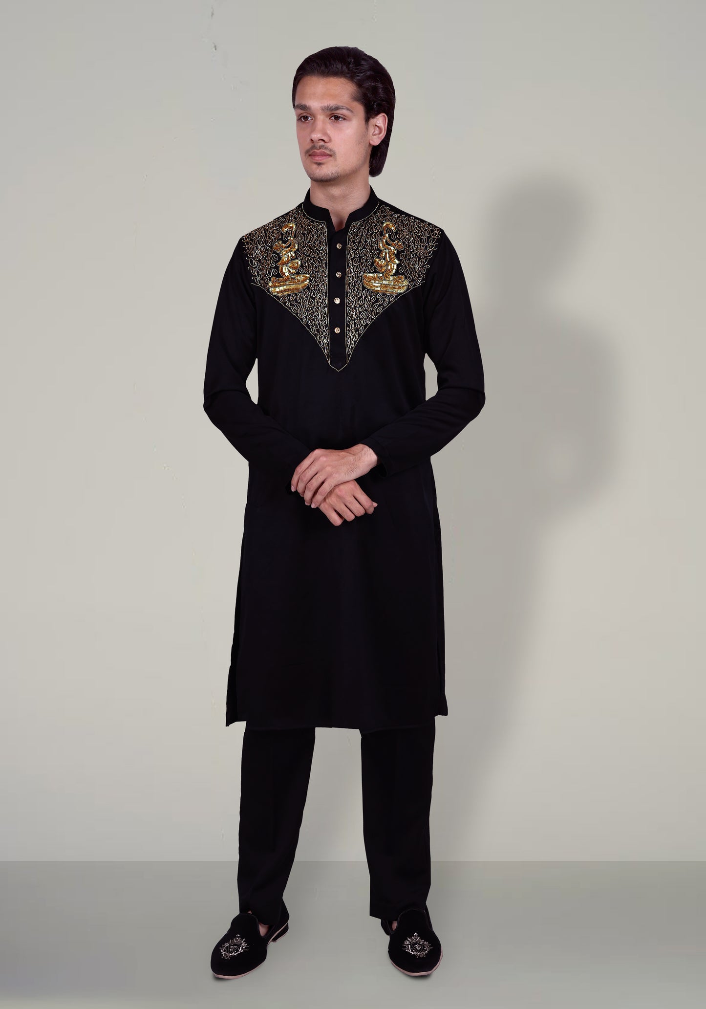 Traditional Hand Embroidered Kurta Set
