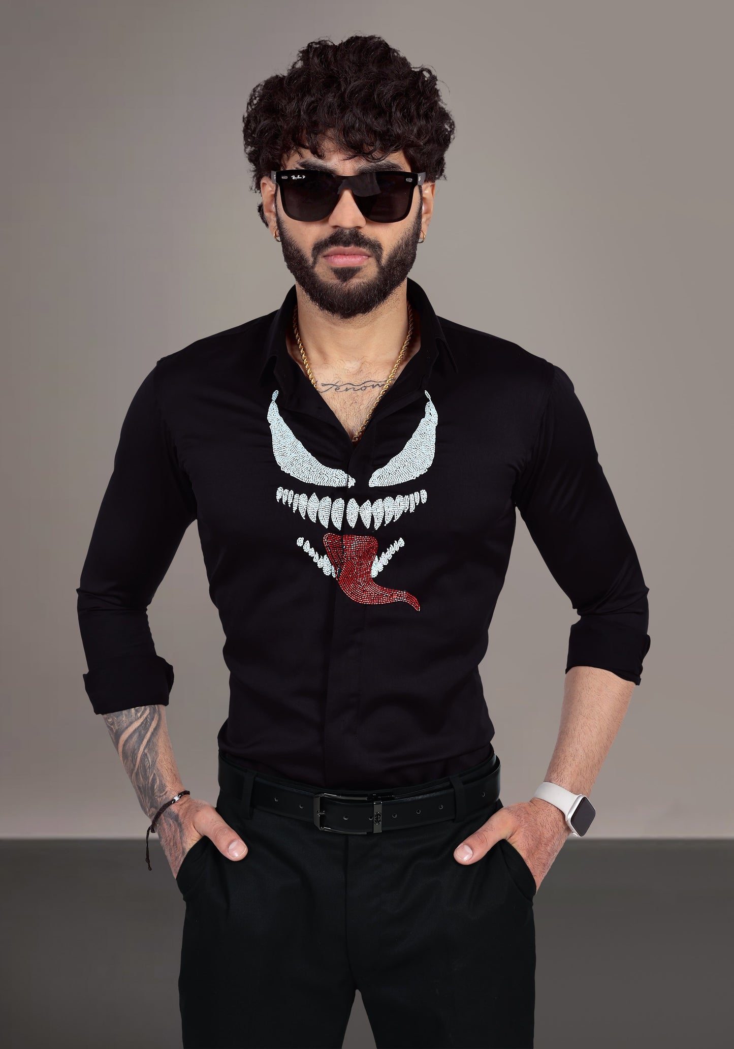 Venom Luxury Hand Embroidered Shirt