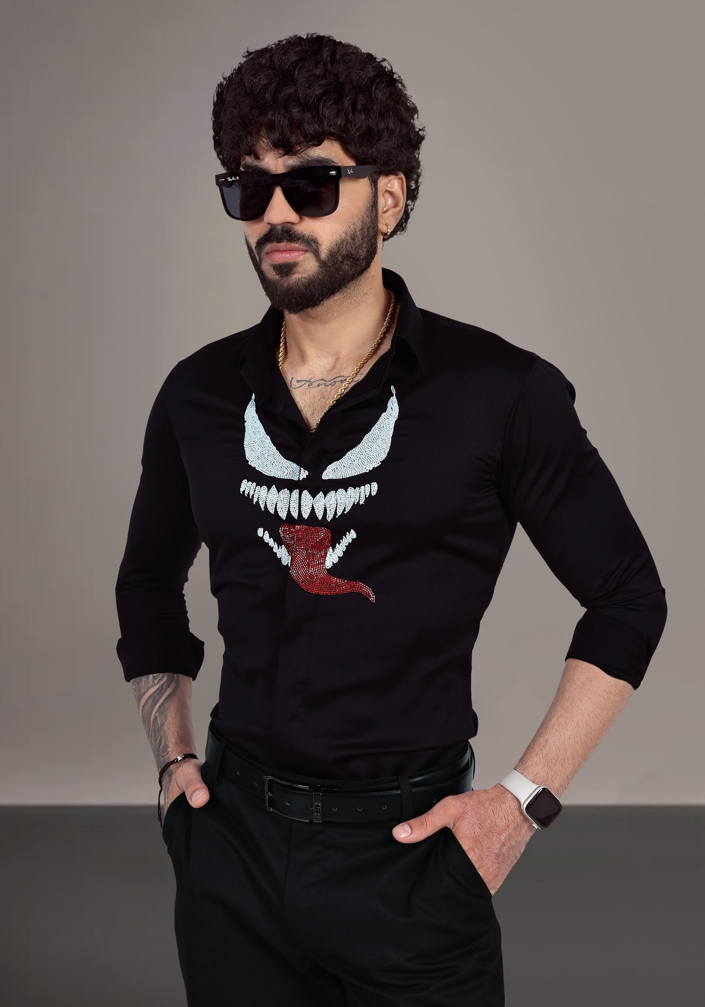 Venom Luxury Hand Embroidered Shirt