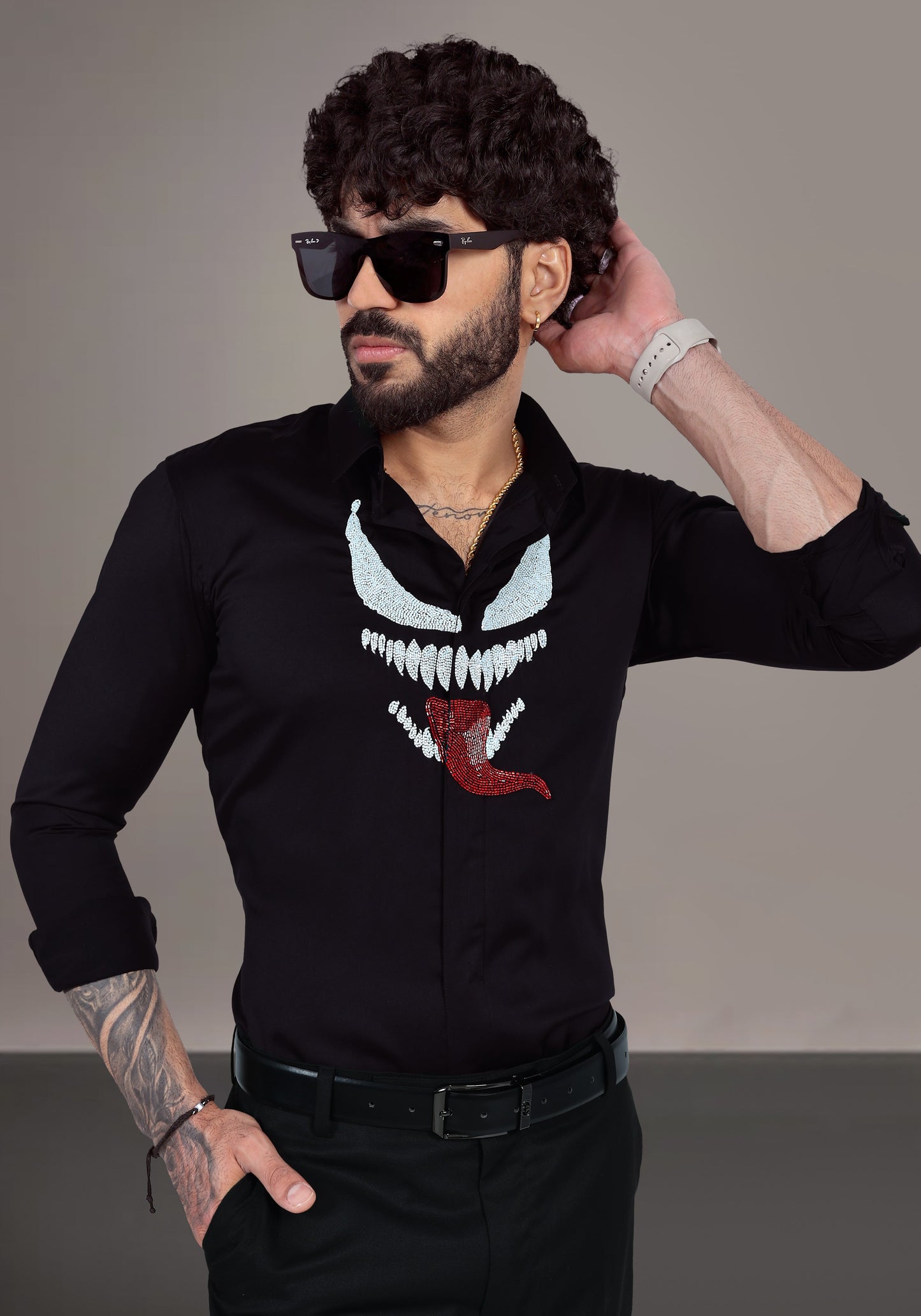 Venom Luxury Hand Embroidered Shirt